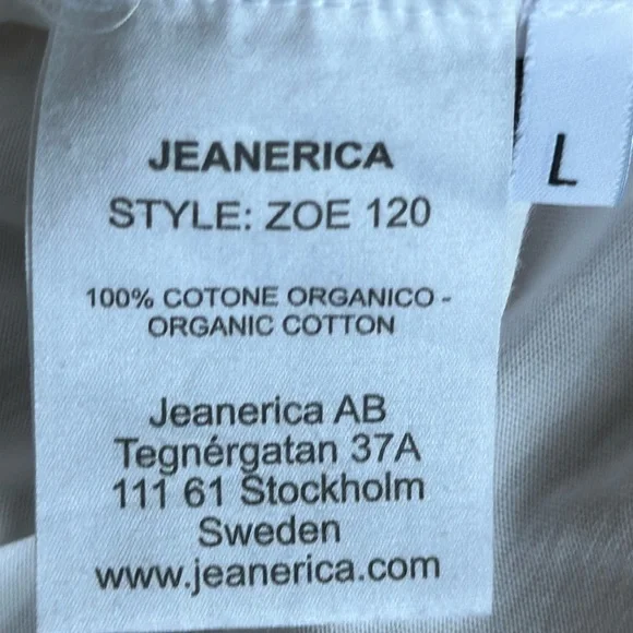 🔱 JEANERICA 🔱 Zoë Light Classic Tee, White, L - Picture 4 of 8